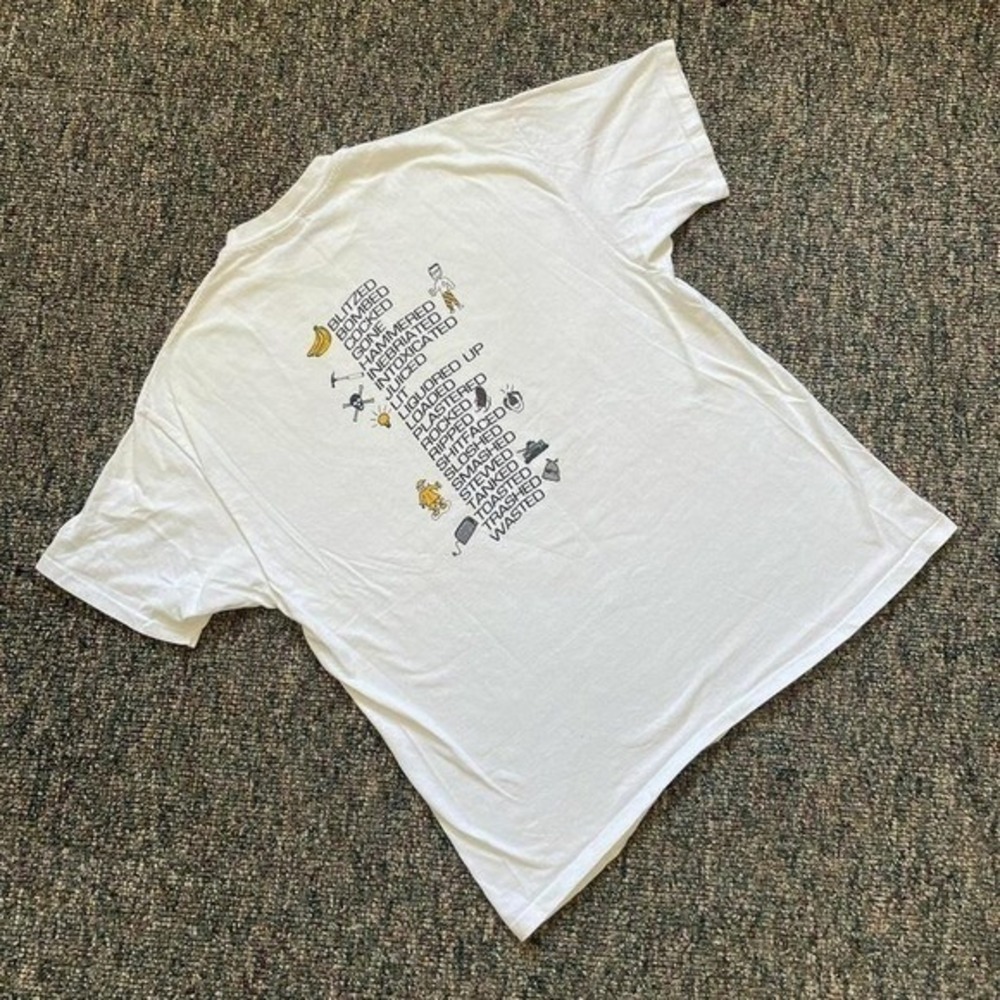 Vintage Skidmore College Vocab‎ 101 Hanes Beefy-T Shirt White XL Single Stitch